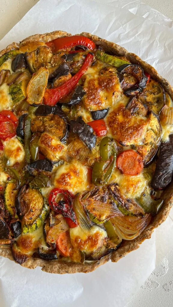 Tarta de vegetales asados