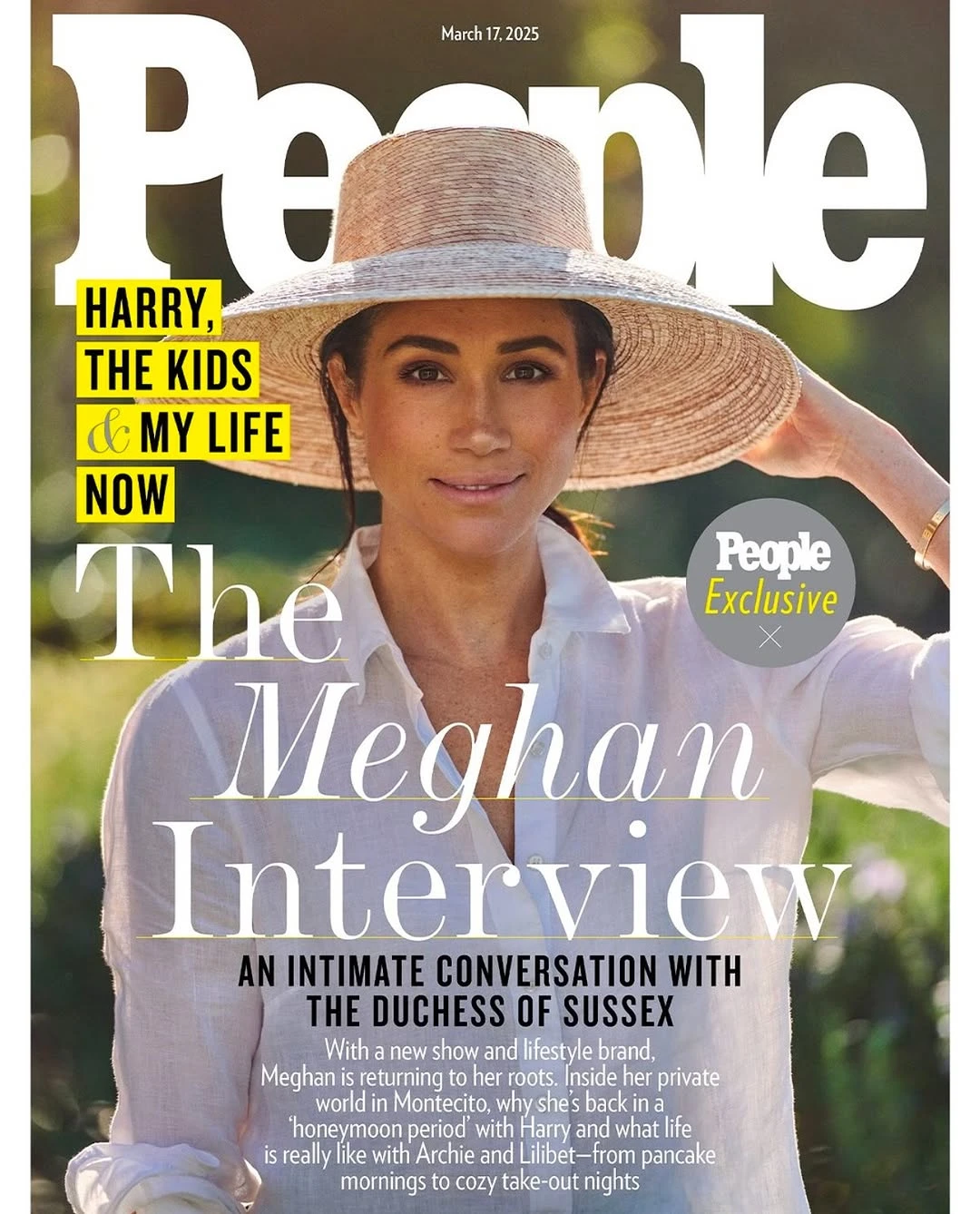 Meghan Markle en la portada de People. Fotos: IG.