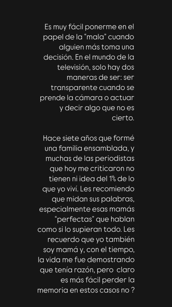 El descargo de Mica Viciconte en redes