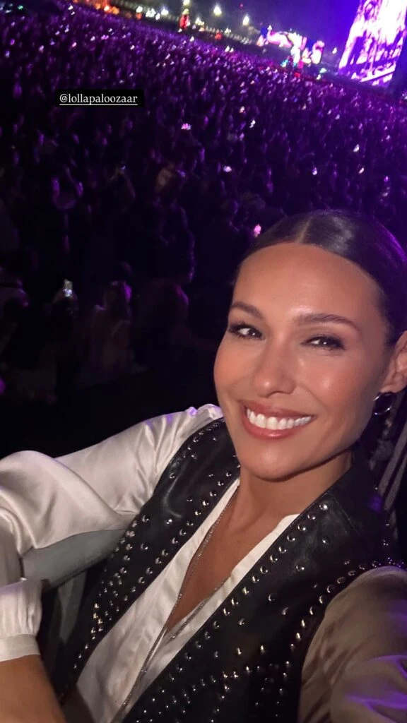 Pampita y su look rocker para ir al Lollapalloza