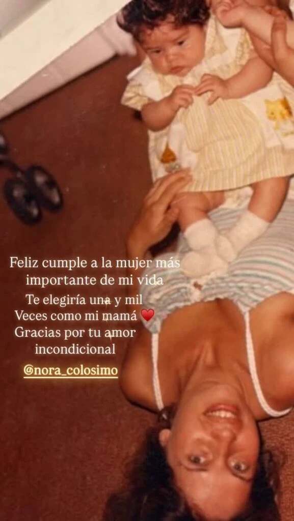 La foto vintage de Nora Colosimo que compartió Zaira Nara