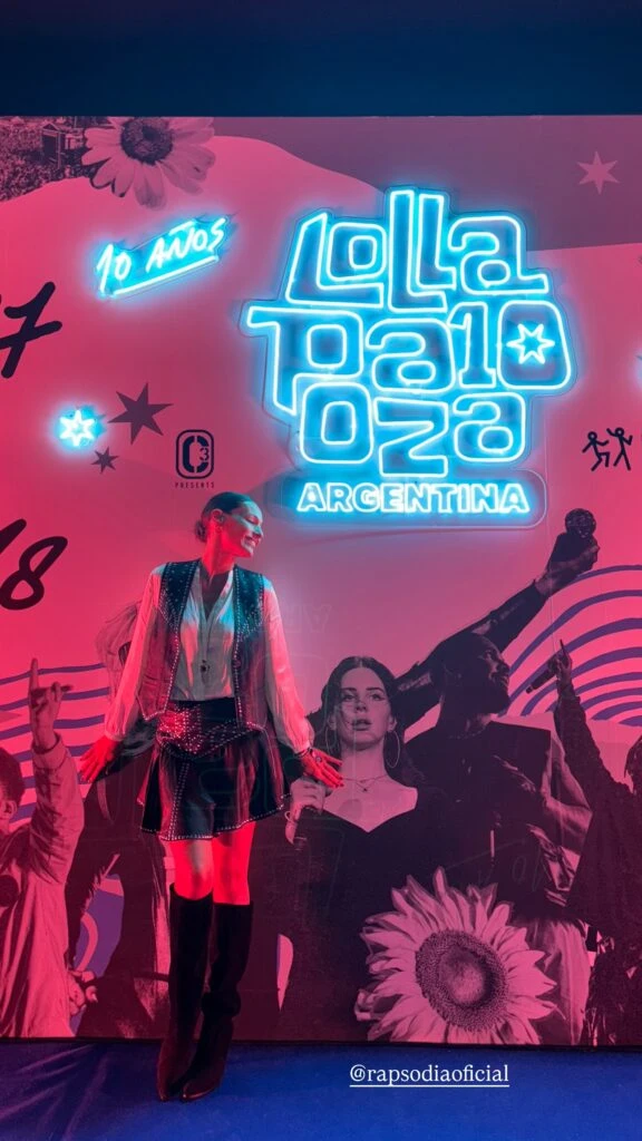 Pampita y su look rocker para ir al Lollapalloza