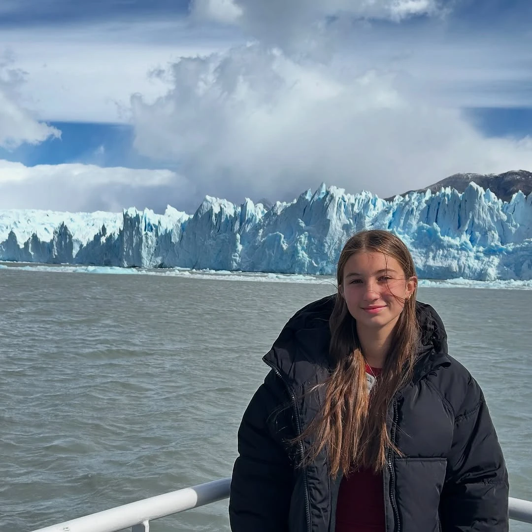 Indiana compartió la alegría de visitar el Glaciar Perito Moreno. Fotos: IG.