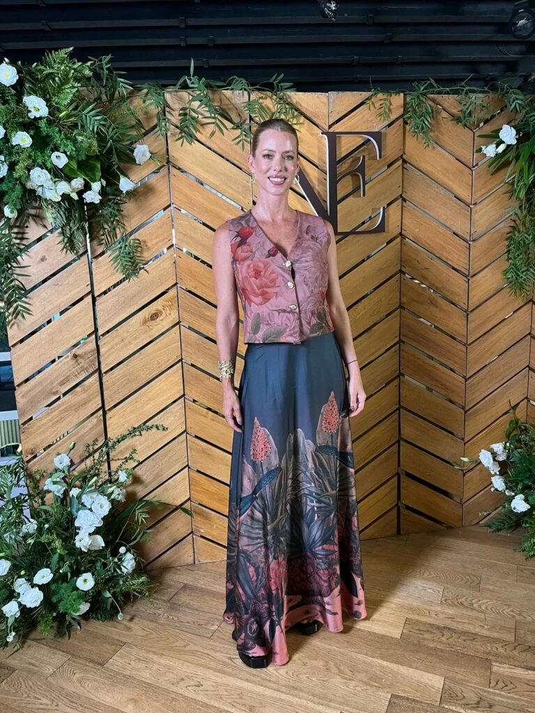 El look de Nicole Neumann en la presentación de su línea beauty