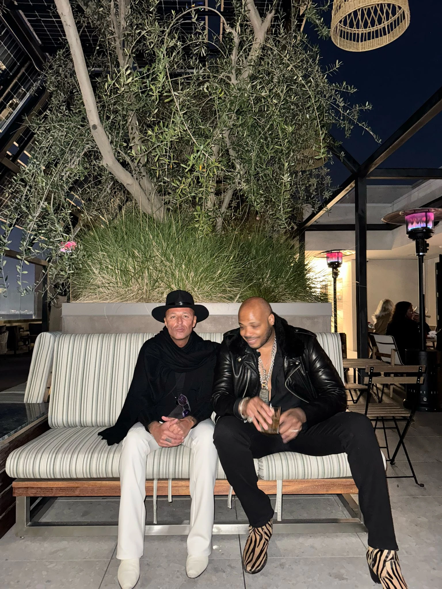 Gaby Álvarez y el ex baterista de Lenny Kravitz, Franklin Vanderbilt.
