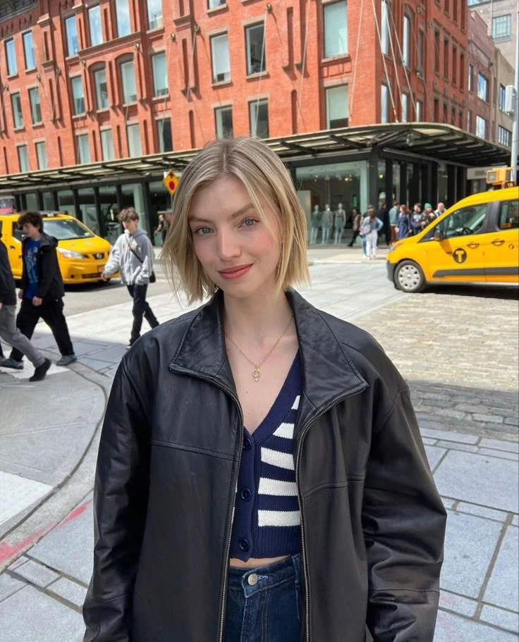 Cómo lucir el corte chin length bob que marca tendencia en el street style