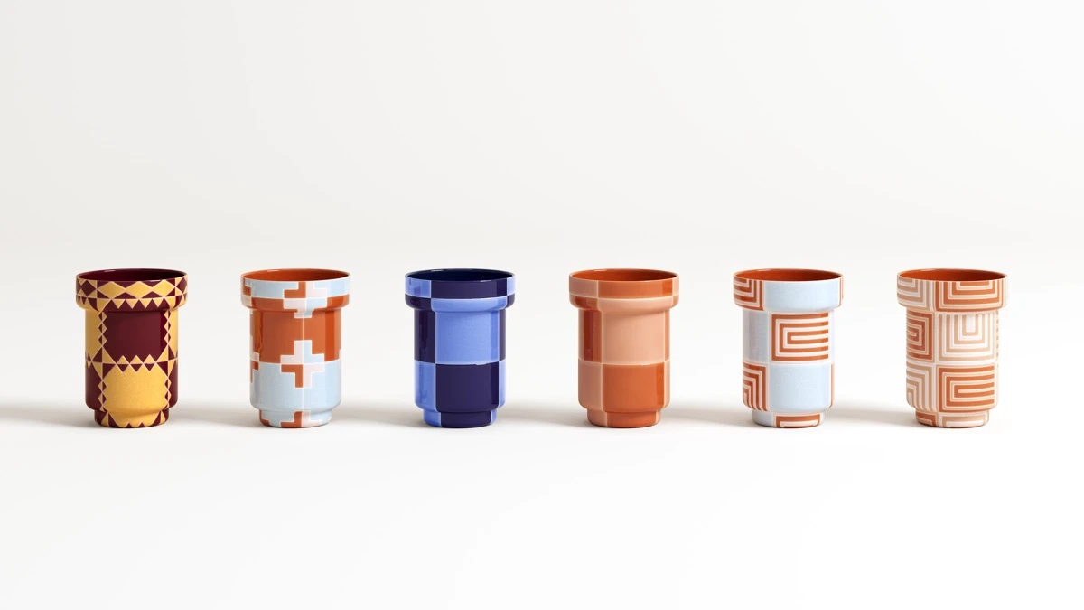 Los vasos de Cristián Mohaded para Signature de Louis Vuitton.