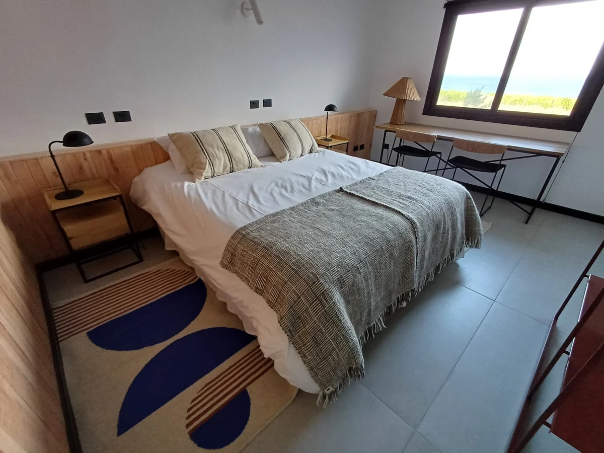 El dormitorio principal de la Suite del Viñedo. 