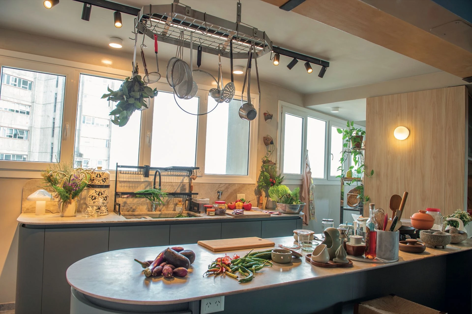 Vista de la nueva cocina de Narda Lepes.