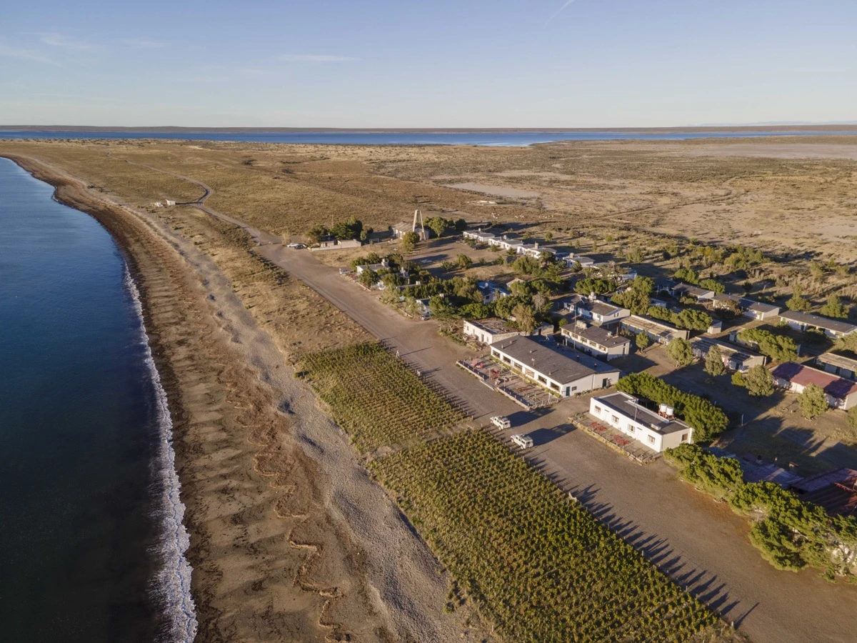 Vista de Bahía Bustamante Lodge: 360° de pura naturaleza alrededor.