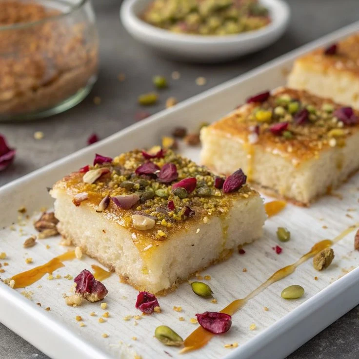 Basbousa: la receta del pastel dulce de Medio Oriente