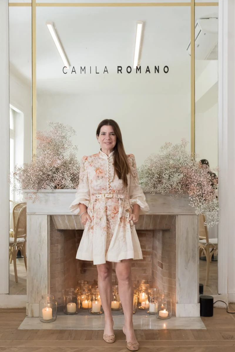 La ambientadora Marisa Tenguerian , quien realizó la deco para la presentación de Camila Romano