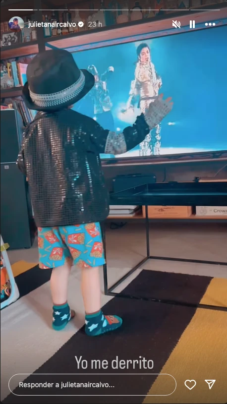 Valentino, el hijo de Julieta Nair Calvo, es fan de Michael Jackson