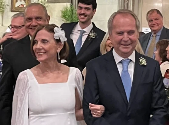 Silvina Chediez en su casamiento con Jorge Molinari Walker