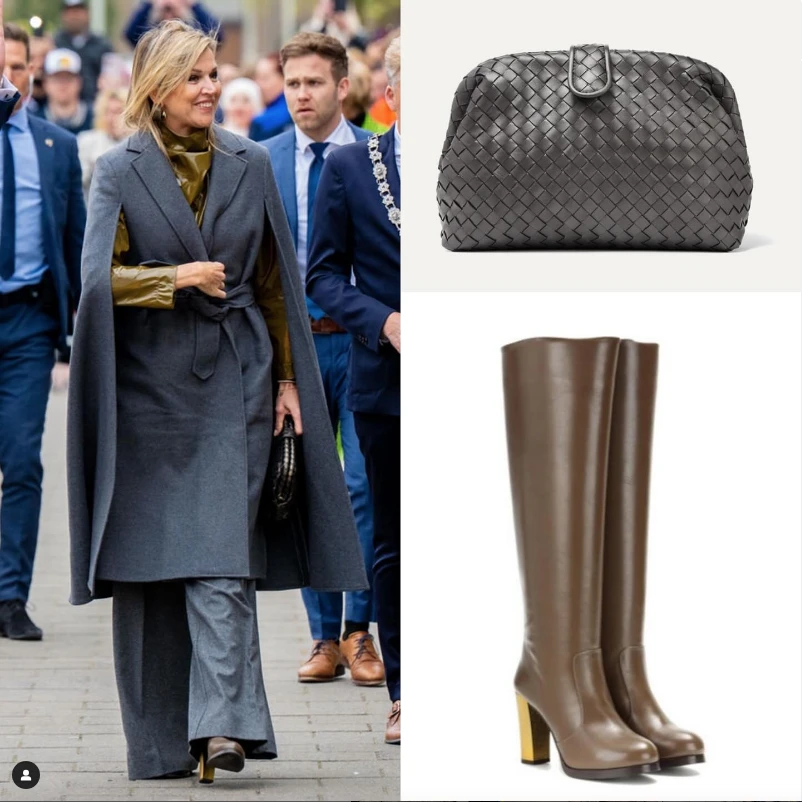 Máxima de los Países Bajos impone estilo con un look monocromático y capa con poder royal