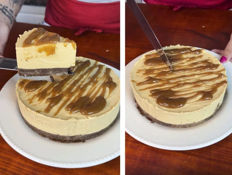 Cheesecake de dulce de leche sin horno