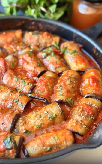 Rollitos de berenjena