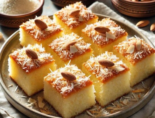 Basbousa: la receta del pastel dulce de Medio Oriente hecho con sémola
