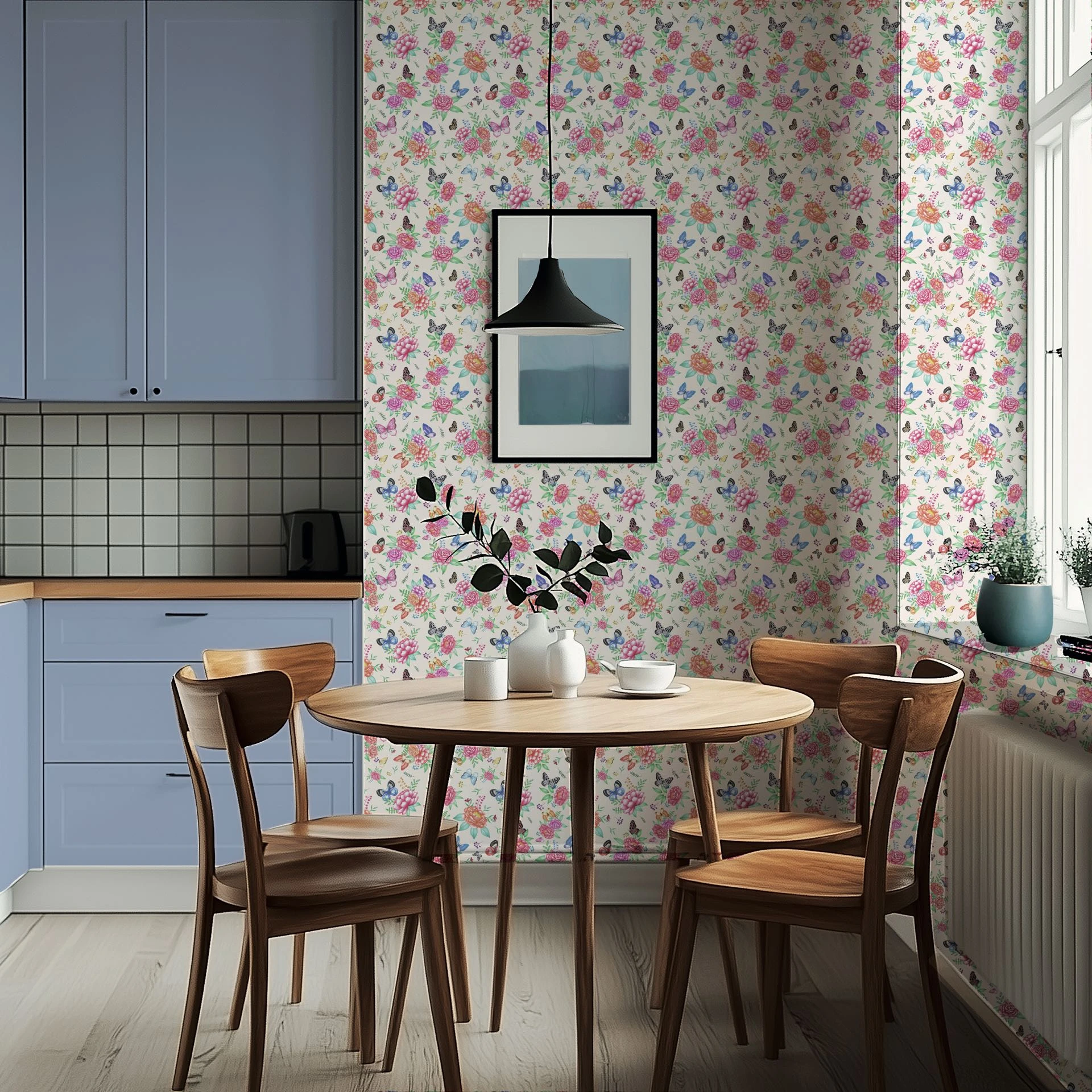 Los empapelados con ilustraciones botánicas, hojas, flores o paisajes son tendencia. 