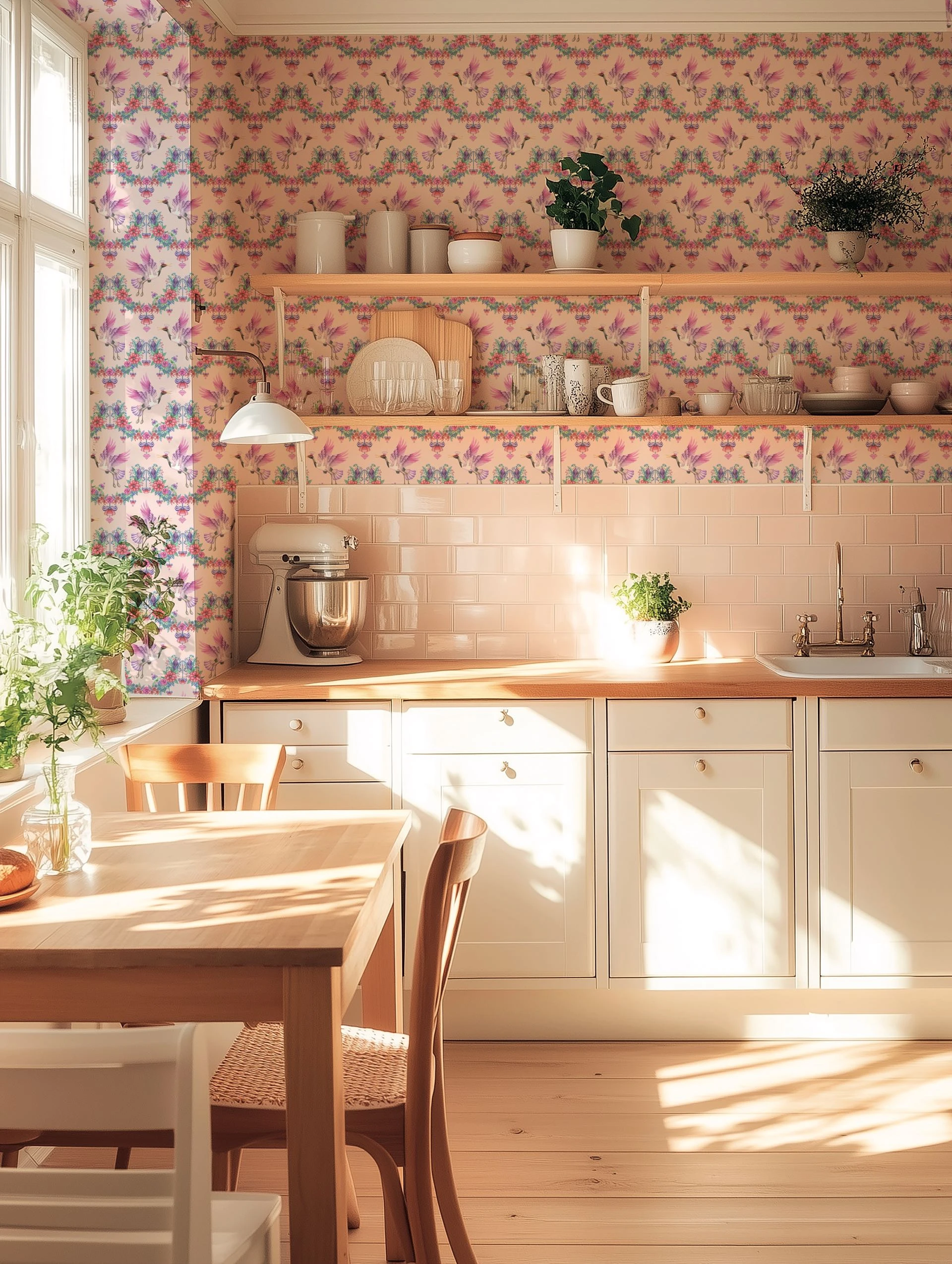 Ubicación estratégica y la colocación profesional: dos ítems clave para empapelar la cocina. 