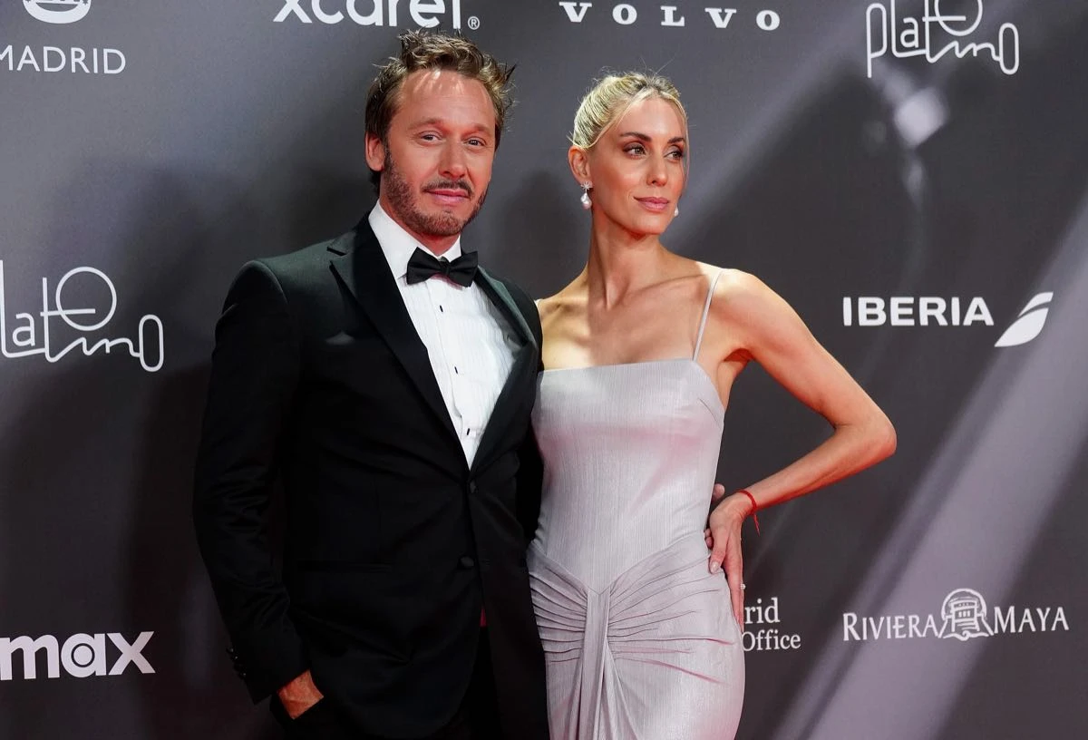 Benjamin Vicuña y Anita Espasandin en los premios Platino
