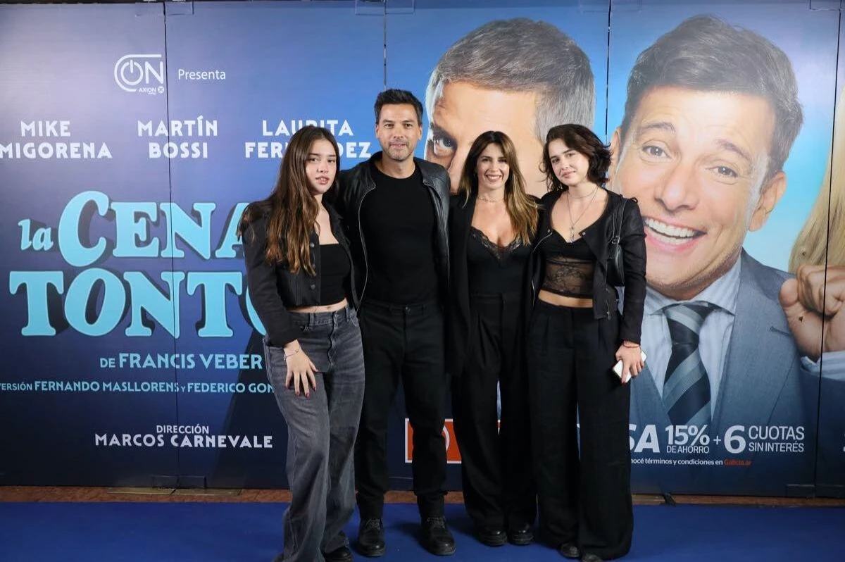 Chino Leunis con su familia.