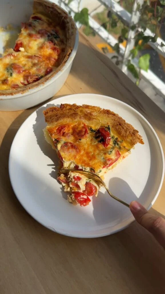 Tarta caprese con base de papa