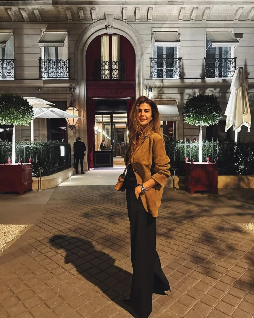 Juliana Awada celebrando su cumpleaños en París