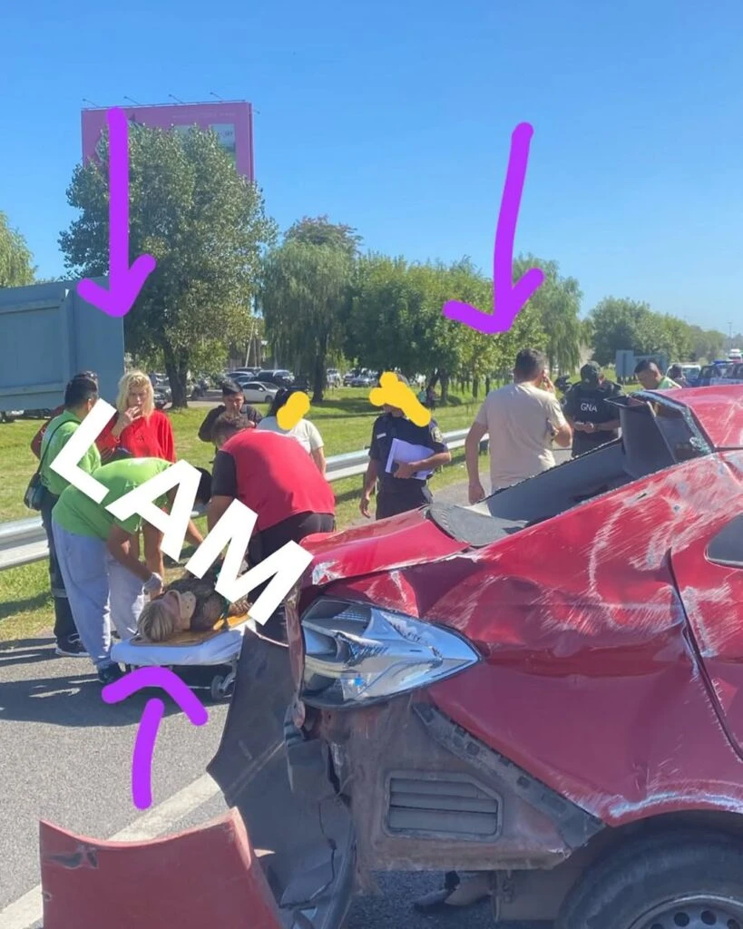 Las terribles fotos del accidente de Camila Lattanzio