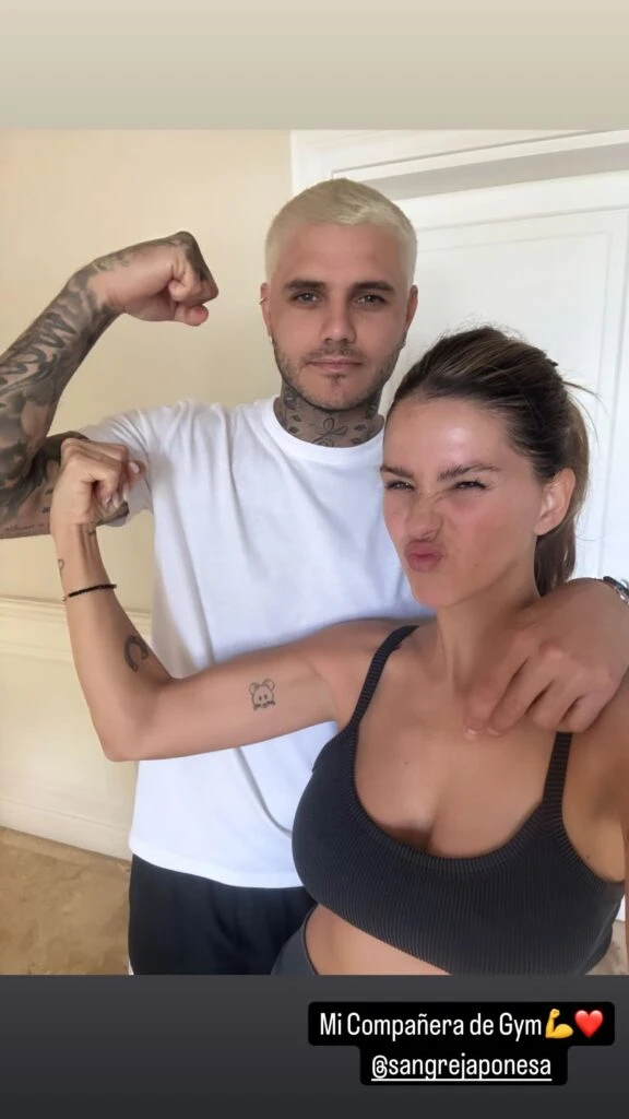 La China Suárez se sumó a entrenar junto a Mauro Icardi. Fotos: IG.