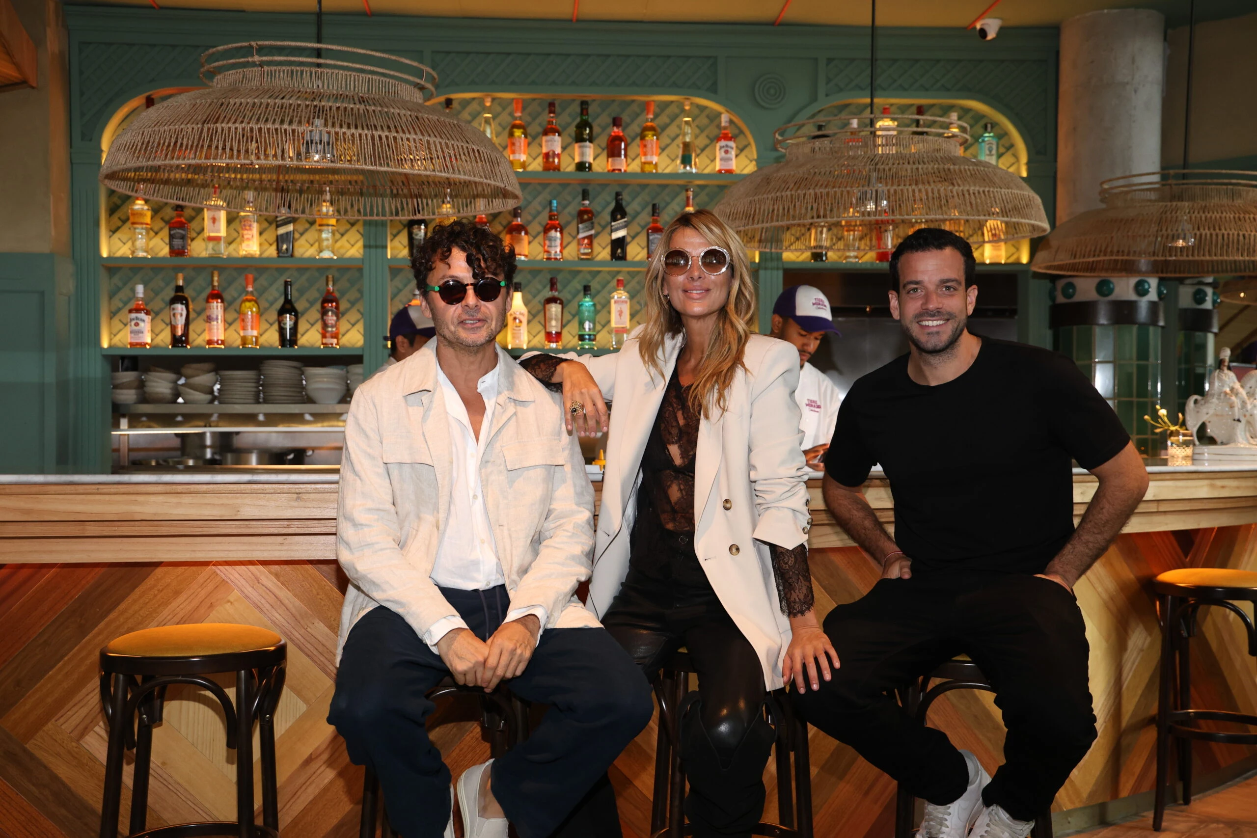 Walter Diamante, Andrea _Tucu_ Martínez y Pablo Dayan dueño de Tigre Morado y Fabric Sushi, en Costanera