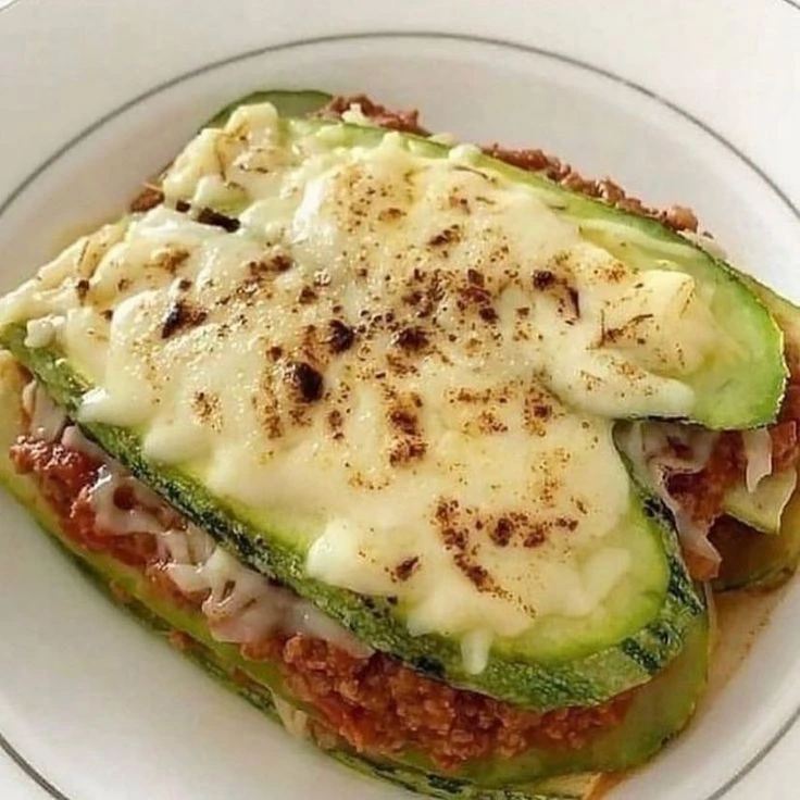 Esta lasaña de zucchini es deliciosa.