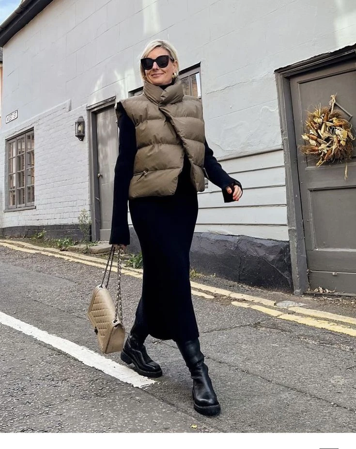 Chaleco puffer, la prenda ideal paar el entretiempo.