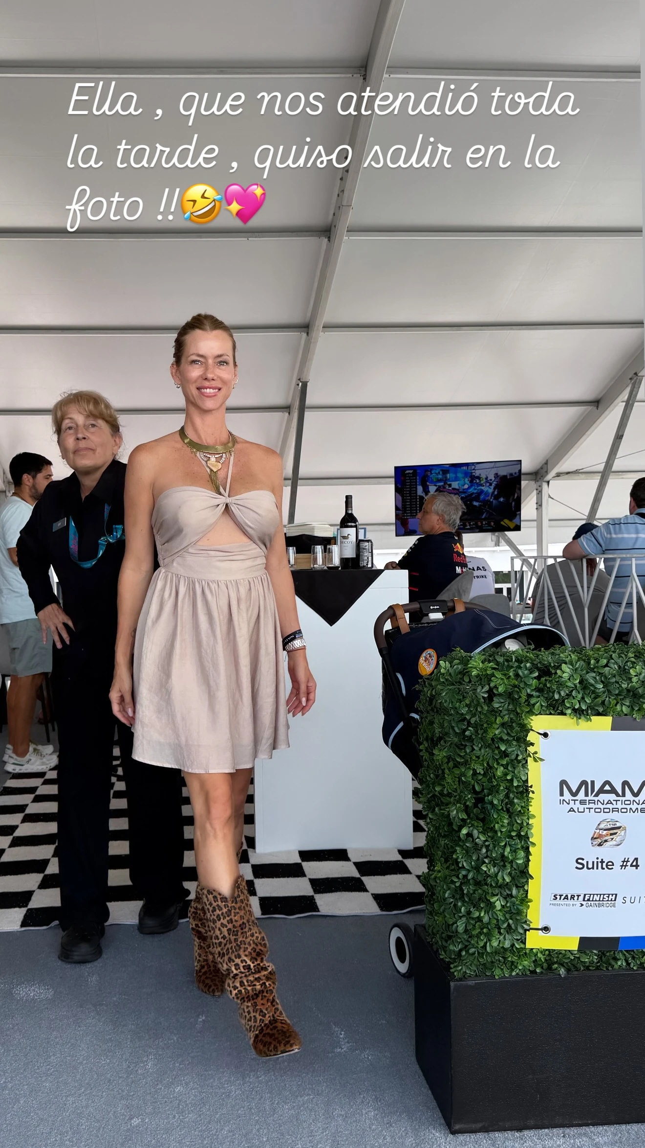 El look de Nicole Neumann para ir a ver la clasificación de la F1 en Miami