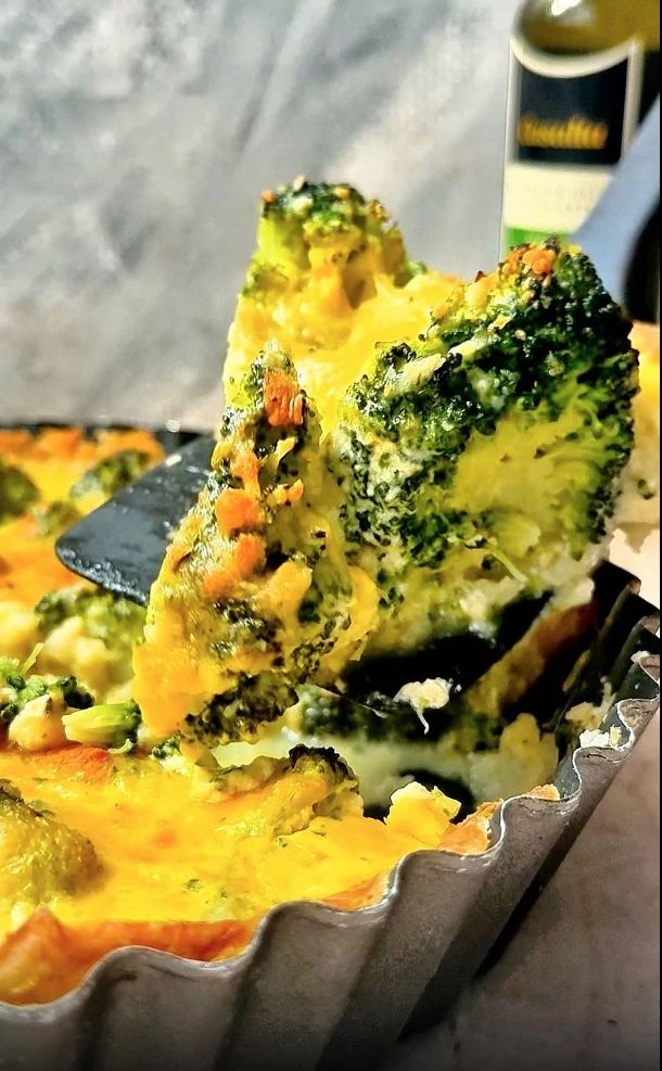 Tarta de brócoli sin harina