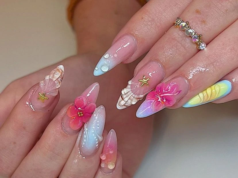 las 3D nails son las más elegidas por la Gen-Z