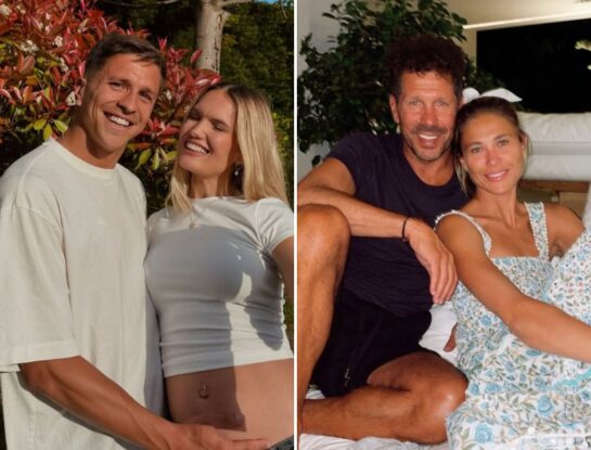 Eva Bargiela y Gianluca Simeone festejaron junto a Diego "Cholo" Simeone y su esposa, Carla Pereyra, tras conocer el sexo del bebé en camino