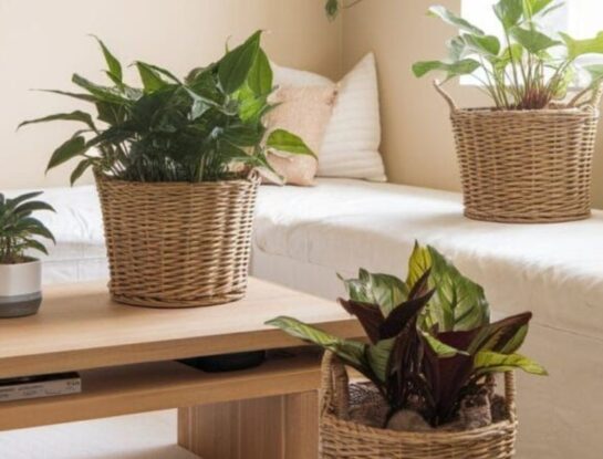 Alerta tendencia deco 2025: cestos de fibras naturales para tus plantas