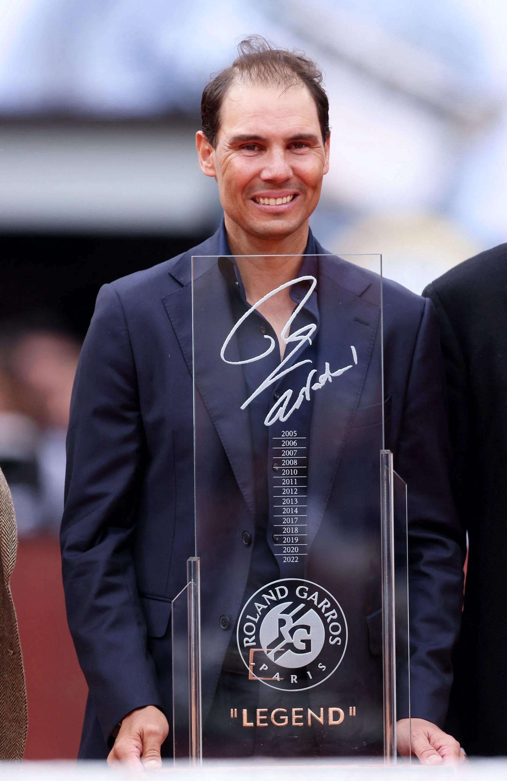 Las fotos de Xisca Perelló y de su hijo, Rafa Jr., en el homenaje a Rafael Nadal en Roland Garrós