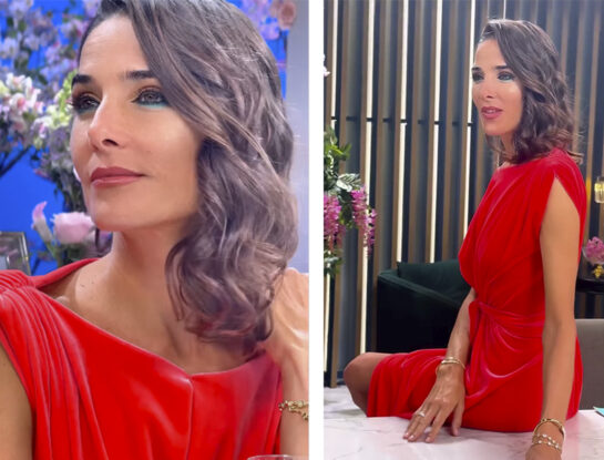 Juana Viale volvió a apostar a la moda circular con un look impactante en color coral