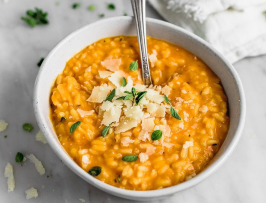 Risotto de zanahoria y calabaza: ideal para el frío