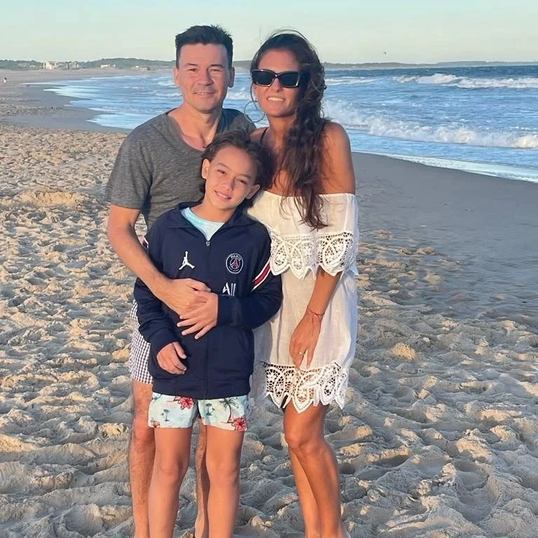 Guillermo Coria con su hijo Thiago