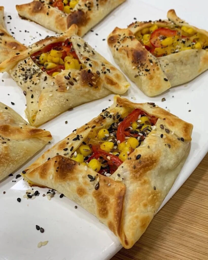 Empanaditas de choclo, cebolla y morrón