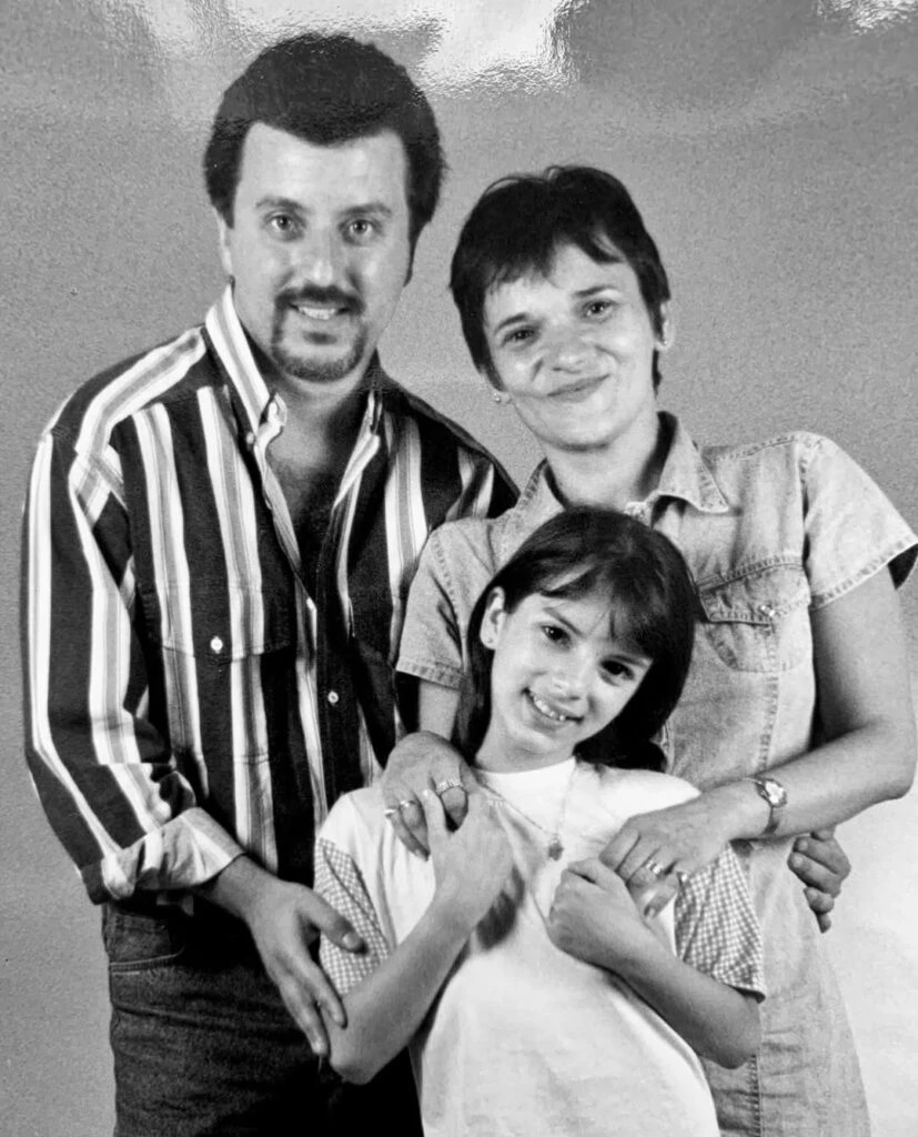 las fotos vintage que compartió Gime Accardi junto a su mensaje por cumplir 40 años. Foto: IG.