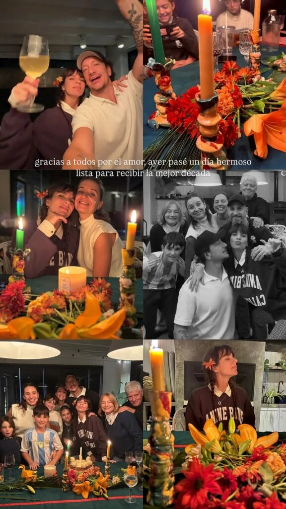 Gime Accardi mostró cómo fue su festejo íntimo con su familia por sus 40 años