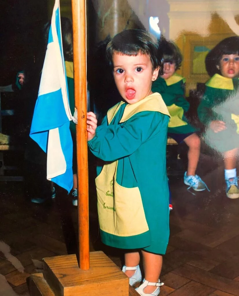 las fotos vintage que compartió Gime Accardi junto a su mensaje por cumplir 40 años. Foto: IG.