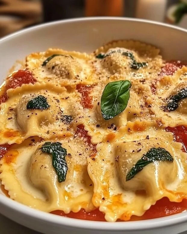 ravioles caseros rellenos de carne braseada