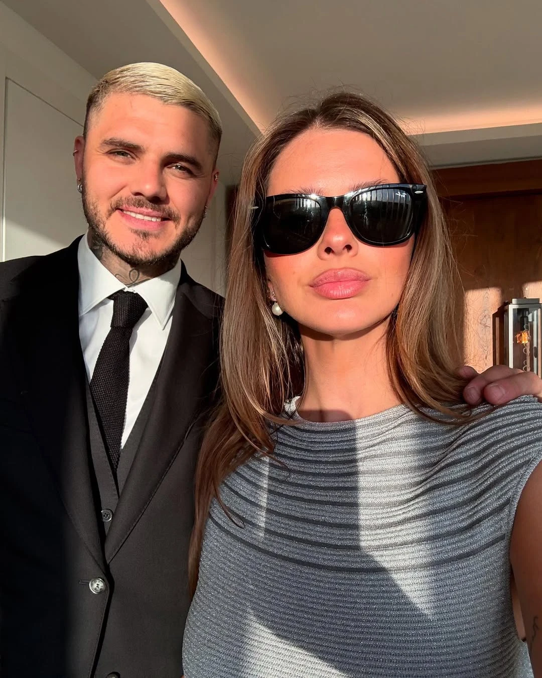 Qué le dijo la China Suárez a Mauro Icardi tras posar juntos en la alfombra roja de Ibiza