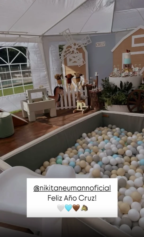 Así fue la fiesta temática de Cruz Urcera, el bebé de Nicole Neumann, por su primer cumpleaños