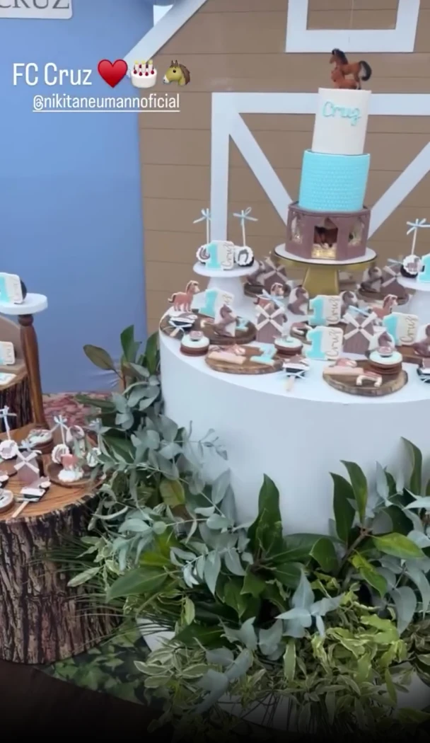 Así fue la fiesta temática de Cruz Urcera, el bebé de Nicole Neumann, por su primer cumpleaños